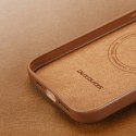 Dux Ducis Grit skórzane etui do iPhone 14 Pro Max elegancki pokrowiec ze sztucznej skóry (kompatybilne z MagSafe) brązowy Dux Ducis Grit skórzane etui do iPhone 14 Pro Max elegancki pokrowiec ze sztucznej skóry (kompatybilne z MagSafe) brązowy