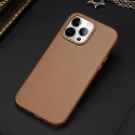 Dux Ducis Grit skórzane etui do iPhone 14 Pro Max elegancki pokrowiec ze sztucznej skóry (kompatybilne z MagSafe) brązowy Dux Ducis Grit skórzane etui do iPhone 14 Pro Max elegancki pokrowiec ze sztucznej skóry (kompatybilne z MagSafe) brązowy