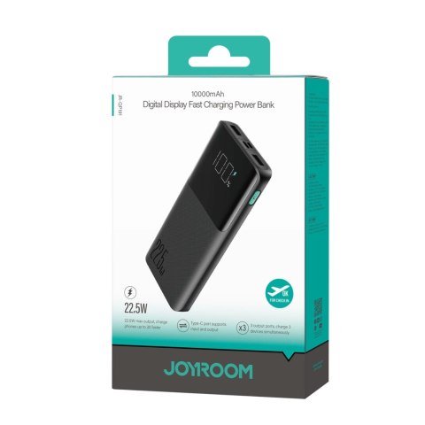 Joyroom powerbank 22.5W 10000mAh PD QC3.0 AFC czarny (JR-QP191) Joyroom powerbank 22.5W 10000mAh PD QC3.0 AFC czarny (JR-QP191)