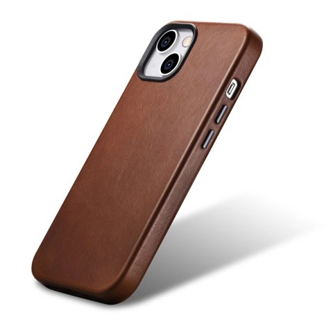 ICarer Oil Wax Premium Leather Case skórzane etui iPhone 14 Plus magnetyczne z MagSafe brązowy (WMI14220703-RB) ICarer Oil Wax Premium Leather Case skórzane etui iPhone 14 Plus magnetyczne z MagSafe brązowy (WMI14220703-RB)