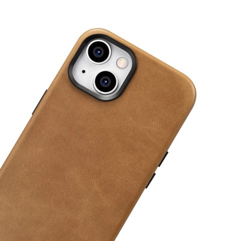 ICarer Oil Wax Premium Leather Case skórzane etui iPhone 14 Plus magnetyczne z MagSafe brązowy (WMI14220703-TN) ICarer Oil Wax Premium Leather Case skórzane etui iPhone 14 Plus magnetyczne z MagSafe brązowy (WMI14220703-TN)