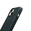ICarer Oil Wax Premium Leather Case skórzane etui iPhone 14 Plus magnetyczne z MagSafe ciemnoniebieski (WMI14220703-BU)