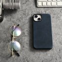 ICarer Oil Wax Premium Leather Case skórzane etui iPhone 14 Plus magnetyczne z MagSafe ciemnoniebieski (WMI14220703-BU)