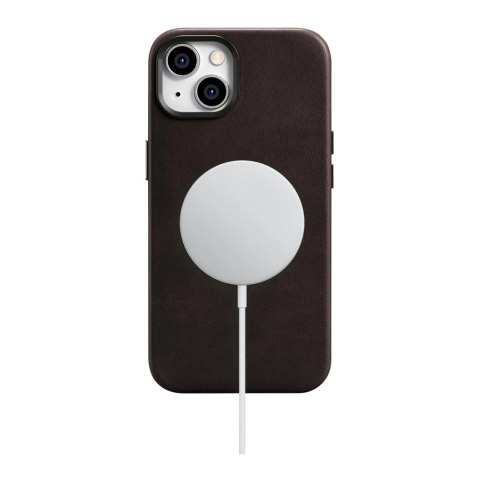 ICarer Oil Wax Premium Leather Case skórzane etui iPhone 14 magnetyczne z MagSafe brązowy (WMI14220701-BN) ICarer Oil Wax Premium Leather Case skórzane etui iPhone 14 magnetyczne z MagSafe brązowy (WMI14220701-BN)