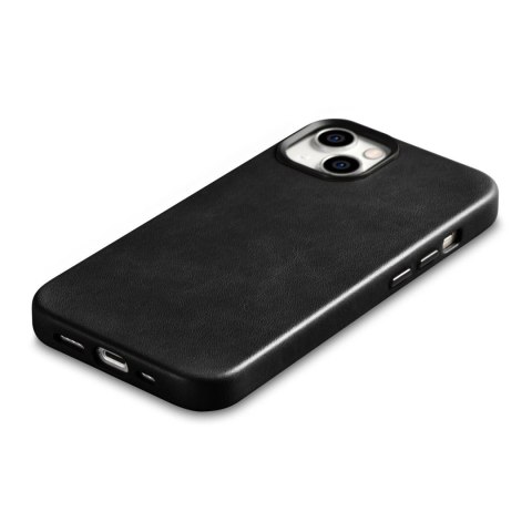 ICarer Oil Wax Premium Leather Case skórzane etui iPhone 14 magnetyczne z MagSafe czarny (WMI14220701-BK) ICarer Oil Wax Premium Leather Case skórzane etui iPhone 14 magnetyczne z MagSafe czarny (WMI14220701-BK)