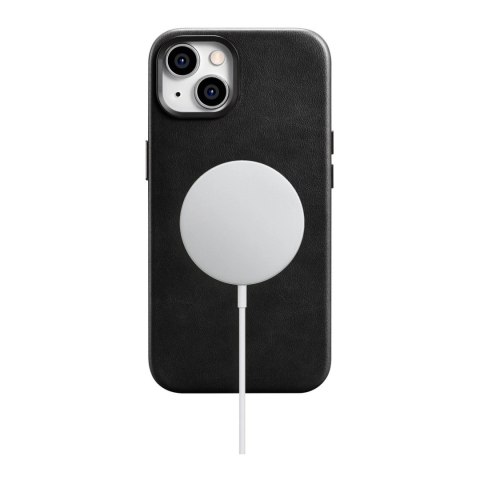 ICarer Oil Wax Premium Leather Case skórzane etui iPhone 14 magnetyczne z MagSafe czarny (WMI14220701-BK) ICarer Oil Wax Premium Leather Case skórzane etui iPhone 14 magnetyczne z MagSafe czarny (WMI14220701-BK)