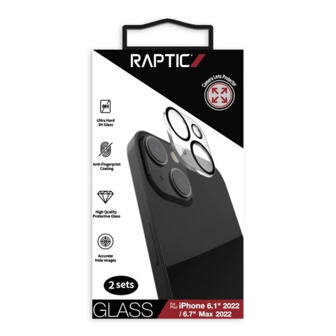Raptic X-Doria Camera Protector Glass 2x szkło hartowane iPhone 14 na aparat kamerę obiektyw Raptic X-Doria Camera Protector Glass 2x szkło hartowane iPhone 14 na aparat kamerę obiektyw