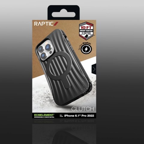 Raptic X-Doria Clutch Built Case etui iPhone 14 Pro z MagSafe pokrowiec plecki czarny Raptic X-Doria Clutch Built Case etui iPhone 14 Pro z MagSafe pokrowiec plecki czarny