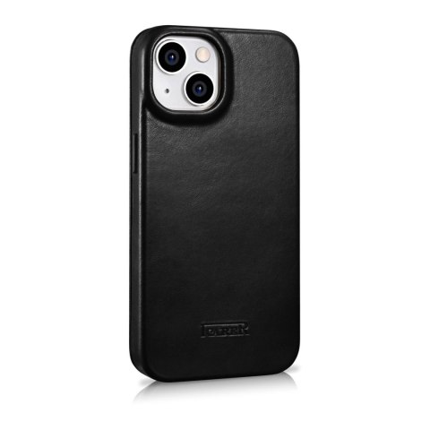 ICarer CE Oil Wax Premium Leather Folio Case skórzane etui iPhone 14 Plus z klapką magnetyczne MagSafe czarny (AKI14220707-BK) ICarer CE Oil Wax Premium Leather Folio Case skórzane etui iPhone 14 Plus z klapką magnetyczne MagSafe czarny (AKI14220707-BK)