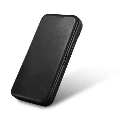 ICarer CE Oil Wax Premium Leather Folio Case skórzane etui iPhone 14 Plus z klapką magnetyczne MagSafe czarny (AKI14220707-BK) ICarer CE Oil Wax Premium Leather Folio Case skórzane etui iPhone 14 Plus z klapką magnetyczne MagSafe czarny (AKI14220707-BK)