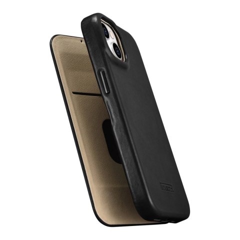 ICarer CE Oil Wax Premium Leather Folio Case skórzane etui iPhone 14 Plus z klapką magnetyczne MagSafe czarny (AKI14220707-BK) ICarer CE Oil Wax Premium Leather Folio Case skórzane etui iPhone 14 Plus z klapką magnetyczne MagSafe czarny (AKI14220707-BK)