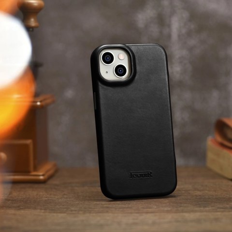 ICarer CE Oil Wax Premium Leather Folio Case skórzane etui iPhone 14 Plus z klapką magnetyczne MagSafe czarny (AKI14220707-BK) ICarer CE Oil Wax Premium Leather Folio Case skórzane etui iPhone 14 Plus z klapką magnetyczne MagSafe czarny (AKI14220707-BK)
