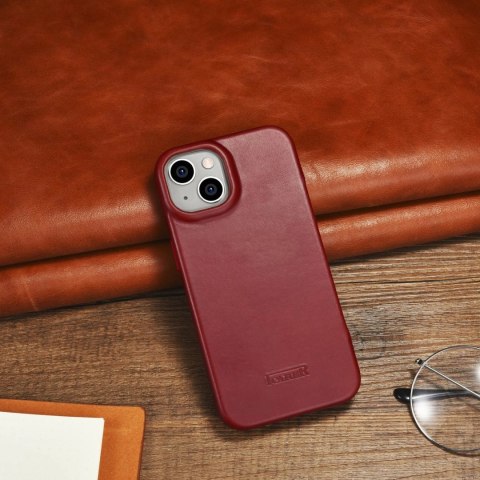 ICarer CE Oil Wax Premium Leather Folio Case skórzane etui iPhone 14 Plus z klapką magnetyczne MagSafe czerwony (AKI14220707-RD) ICarer CE Oil Wax Premium Leather Folio Case skórzane etui iPhone 14 Plus z klapką magnetyczne MagSafe czerwony (AKI14220707-RD)