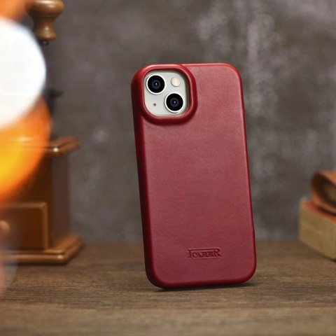 ICarer CE Oil Wax Premium Leather Folio Case skórzane etui iPhone 14 Plus z klapką magnetyczne MagSafe czerwony (AKI14220707-RD) ICarer CE Oil Wax Premium Leather Folio Case skórzane etui iPhone 14 Plus z klapką magnetyczne MagSafe czerwony (AKI14220707-RD)