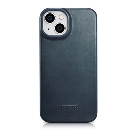 ICarer CE Oil Wax Premium Leather Folio Case skórzane etui iPhone 14 Plus z klapką magnetyczne MagSafe niebieski (AKI14220707-BU ICarer CE Oil Wax Premium Leather Folio Case skórzane etui iPhone 14 Plus z klapką magnetyczne MagSafe niebieski (AKI14220707-BU