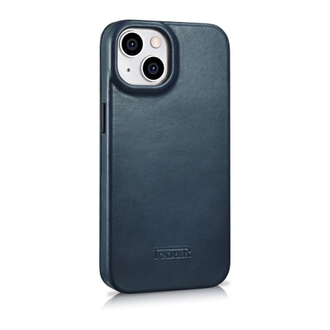 ICarer CE Oil Wax Premium Leather Folio Case skórzane etui iPhone 14 Plus z klapką magnetyczne MagSafe niebieski (AKI14220707-BU ICarer CE Oil Wax Premium Leather Folio Case skórzane etui iPhone 14 Plus z klapką magnetyczne MagSafe niebieski (AKI14220707-BU