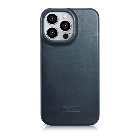 ICarer CE Oil Wax Premium Leather Folio Case skórzane etui iPhone 14 Pro Max z klapką magnetyczne MagSafe niebieski (AKI14220708 ICarer CE Oil Wax Premium Leather Folio Case skórzane etui iPhone 14 Pro Max z klapką magnetyczne MagSafe niebieski (AKI14220708