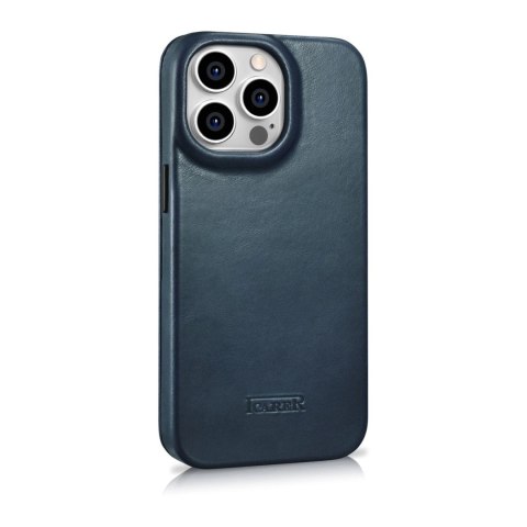 ICarer CE Oil Wax Premium Leather Folio Case skórzane etui iPhone 14 Pro Max z klapką magnetyczne MagSafe niebieski (AKI14220708 ICarer CE Oil Wax Premium Leather Folio Case skórzane etui iPhone 14 Pro Max z klapką magnetyczne MagSafe niebieski (AKI14220708