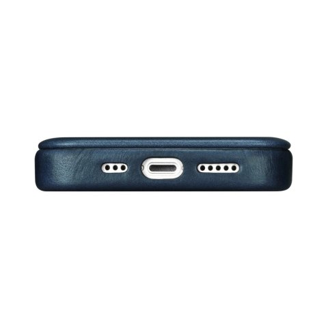ICarer CE Oil Wax Premium Leather Folio Case skórzane etui iPhone 14 Pro Max z klapką magnetyczne MagSafe niebieski (AKI14220708 ICarer CE Oil Wax Premium Leather Folio Case skórzane etui iPhone 14 Pro Max z klapką magnetyczne MagSafe niebieski (AKI14220708