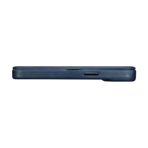 ICarer CE Oil Wax Premium Leather Folio Case skórzane etui iPhone 14 Pro Max z klapką magnetyczne MagSafe niebieski (AKI14220708 ICarer CE Oil Wax Premium Leather Folio Case skórzane etui iPhone 14 Pro Max z klapką magnetyczne MagSafe niebieski (AKI14220708