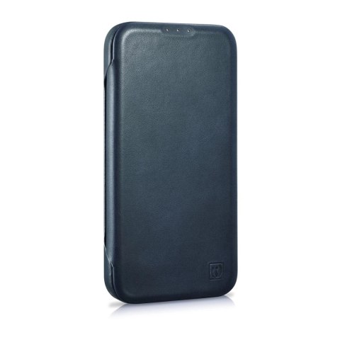ICarer CE Oil Wax Premium Leather Folio Case skórzane etui iPhone 14 Pro Max z klapką magnetyczne MagSafe niebieski (AKI14220708 ICarer CE Oil Wax Premium Leather Folio Case skórzane etui iPhone 14 Pro Max z klapką magnetyczne MagSafe niebieski (AKI14220708