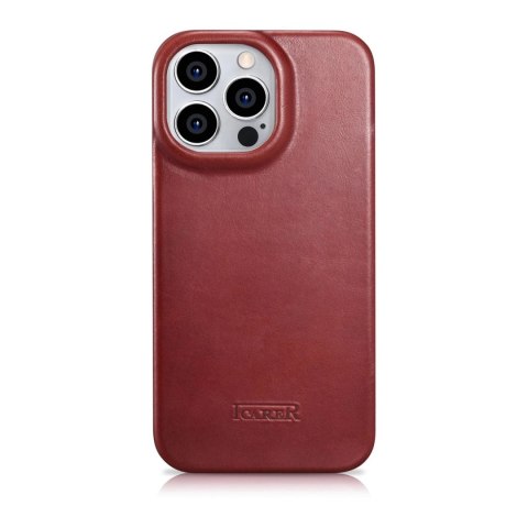 ICarer CE Oil Wax Premium Leather Folio Case skórzane etui iPhone 14 Pro z klapką magnetyczne MagSafe czerwony (AKI14220706-RD) ICarer CE Oil Wax Premium Leather Folio Case skórzane etui iPhone 14 Pro z klapką magnetyczne MagSafe czerwony (AKI14220706-RD)