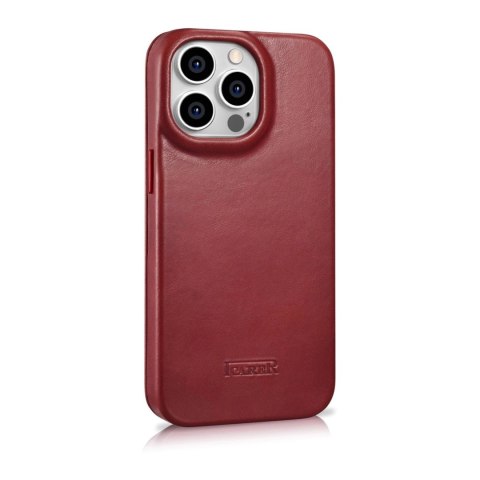 ICarer CE Oil Wax Premium Leather Folio Case skórzane etui iPhone 14 Pro z klapką magnetyczne MagSafe czerwony (AKI14220706-RD) ICarer CE Oil Wax Premium Leather Folio Case skórzane etui iPhone 14 Pro z klapką magnetyczne MagSafe czerwony (AKI14220706-RD)