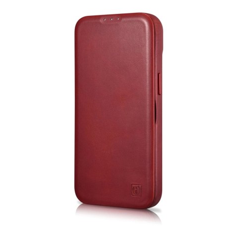 ICarer CE Oil Wax Premium Leather Folio Case skórzane etui iPhone 14 Pro z klapką magnetyczne MagSafe czerwony (AKI14220706-RD) ICarer CE Oil Wax Premium Leather Folio Case skórzane etui iPhone 14 Pro z klapką magnetyczne MagSafe czerwony (AKI14220706-RD)