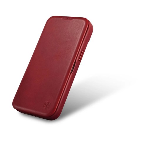 ICarer CE Oil Wax Premium Leather Folio Case skórzane etui iPhone 14 Pro z klapką magnetyczne MagSafe czerwony (AKI14220706-RD) ICarer CE Oil Wax Premium Leather Folio Case skórzane etui iPhone 14 Pro z klapką magnetyczne MagSafe czerwony (AKI14220706-RD)