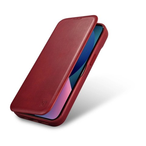 ICarer CE Oil Wax Premium Leather Folio Case skórzane etui iPhone 14 Pro z klapką magnetyczne MagSafe czerwony (AKI14220706-RD) ICarer CE Oil Wax Premium Leather Folio Case skórzane etui iPhone 14 Pro z klapką magnetyczne MagSafe czerwony (AKI14220706-RD)