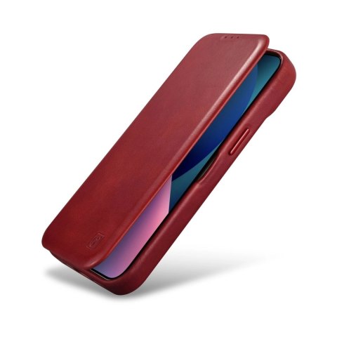 ICarer CE Oil Wax Premium Leather Folio Case skórzane etui iPhone 14 Pro z klapką magnetyczne MagSafe czerwony (AKI14220706-RD) ICarer CE Oil Wax Premium Leather Folio Case skórzane etui iPhone 14 Pro z klapką magnetyczne MagSafe czerwony (AKI14220706-RD)