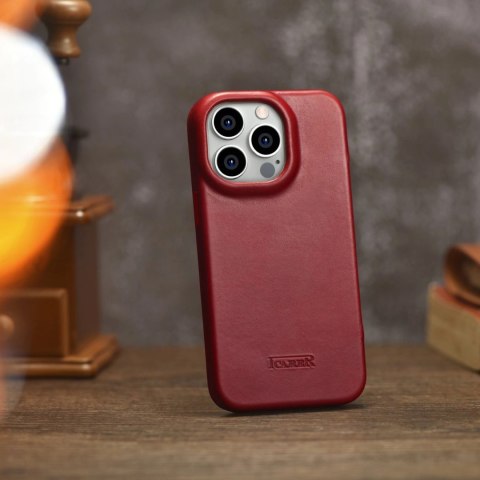 ICarer CE Oil Wax Premium Leather Folio Case skórzane etui iPhone 14 Pro z klapką magnetyczne MagSafe czerwony (AKI14220706-RD) ICarer CE Oil Wax Premium Leather Folio Case skórzane etui iPhone 14 Pro z klapką magnetyczne MagSafe czerwony (AKI14220706-RD)