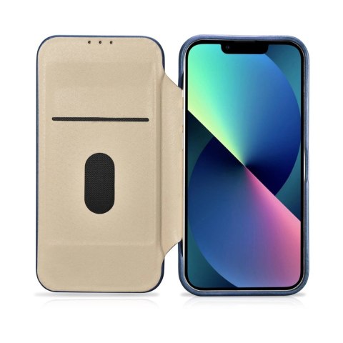 ICarer CE Oil Wax Premium Leather Folio Case skórzane etui iPhone 14 Pro z klapką magnetyczne MagSafe niebieski (AKI14220706-BU) ICarer CE Oil Wax Premium Leather Folio Case skórzane etui iPhone 14 Pro z klapką magnetyczne MagSafe niebieski (AKI14220706-BU)