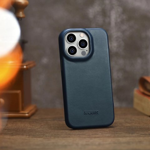 ICarer CE Oil Wax Premium Leather Folio Case skórzane etui iPhone 14 Pro z klapką magnetyczne MagSafe niebieski (AKI14220706-BU) ICarer CE Oil Wax Premium Leather Folio Case skórzane etui iPhone 14 Pro z klapką magnetyczne MagSafe niebieski (AKI14220706-BU)
