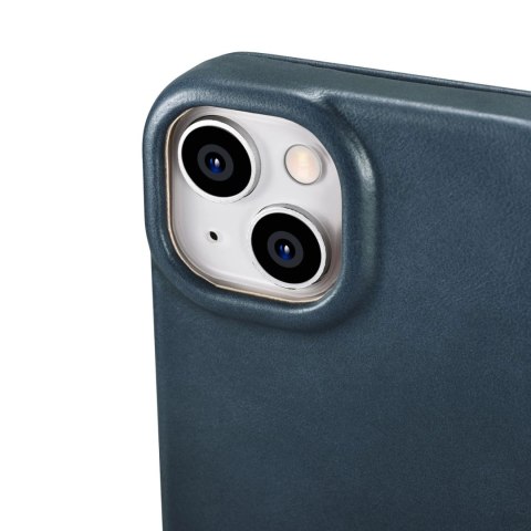 ICarer CE Oil Wax Premium Leather Folio Case skórzane etui iPhone 14 z klapką magnetyczne MagSafe niebieski (AKI14220705-BU) ICarer CE Oil Wax Premium Leather Folio Case skórzane etui iPhone 14 z klapką magnetyczne MagSafe niebieski (AKI14220705-BU)