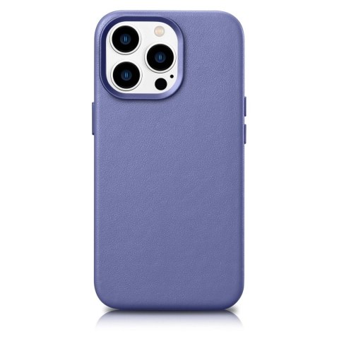 ICarer Case Leather pokrowiec etui z naturalnej skóry do iPhone 14 Pro Max jasnofioletowy (WMI14220708-LP) (kompatybilne z MagSa ICarer Case Leather pokrowiec etui z naturalnej skóry do iPhone 14 Pro Max jasnofioletowy (WMI14220708-LP) (kompatybilne z MagSa