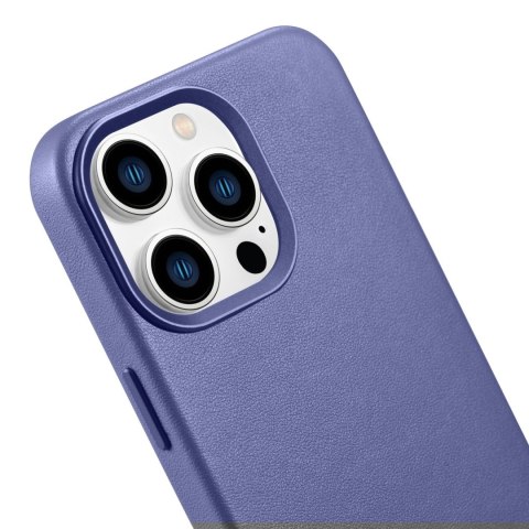 ICarer Case Leather pokrowiec etui z naturalnej skóry do iPhone 14 Pro Max jasnofioletowy (WMI14220708-LP) (kompatybilne z MagSa ICarer Case Leather pokrowiec etui z naturalnej skóry do iPhone 14 Pro Max jasnofioletowy (WMI14220708-LP) (kompatybilne z MagSa