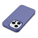 ICarer Case Leather pokrowiec etui z naturalnej skóry do iPhone 14 Pro Max jasnofioletowy (WMI14220708-LP) (kompatybilne z MagSa