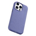 ICarer Case Leather pokrowiec etui z naturalnej skóry do iPhone 14 Pro Max jasnofioletowy (WMI14220708-LP) (kompatybilne z MagSa