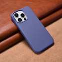 ICarer Case Leather pokrowiec etui z naturalnej skóry do iPhone 14 Pro Max jasnofioletowy (WMI14220708-LP) (kompatybilne z MagSa