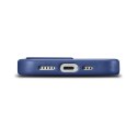 ICarer Case Leather pokrowiec etui z naturalnej skóry do iPhone 14 Pro Max niebieski (WMI14220708-BU) (kompatybilne z MagSafe)