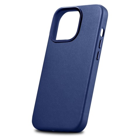 ICarer Case Leather pokrowiec etui z naturalnej skóry do iPhone 14 Pro Max niebieski (WMI14220708-BU) (kompatybilne z MagSafe) ICarer Case Leather pokrowiec etui z naturalnej skóry do iPhone 14 Pro Max niebieski (WMI14220708-BU) (kompatybilne z MagSafe)