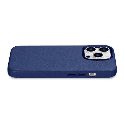 ICarer Case Leather pokrowiec etui z naturalnej skóry do iPhone 14 Pro Max niebieski (WMI14220708-BU) (kompatybilne z MagSafe) ICarer Case Leather pokrowiec etui z naturalnej skóry do iPhone 14 Pro Max niebieski (WMI14220708-BU) (kompatybilne z MagSafe)