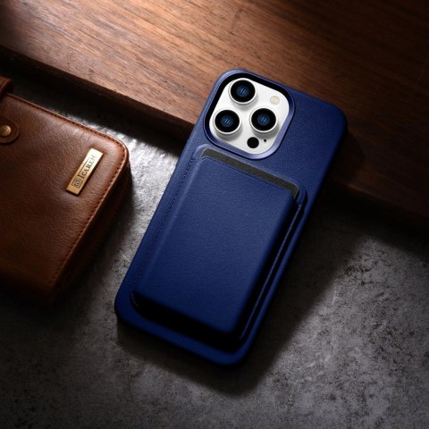 ICarer Case Leather pokrowiec etui z naturalnej skóry do iPhone 14 Pro Max niebieski (WMI14220708-BU) (kompatybilne z MagSafe) ICarer Case Leather pokrowiec etui z naturalnej skóry do iPhone 14 Pro Max niebieski (WMI14220708-BU) (kompatybilne z MagSafe)