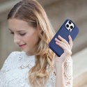 ICarer Case Leather pokrowiec etui z naturalnej skóry do iPhone 14 Pro Max niebieski (WMI14220708-BU) (kompatybilne z MagSafe)