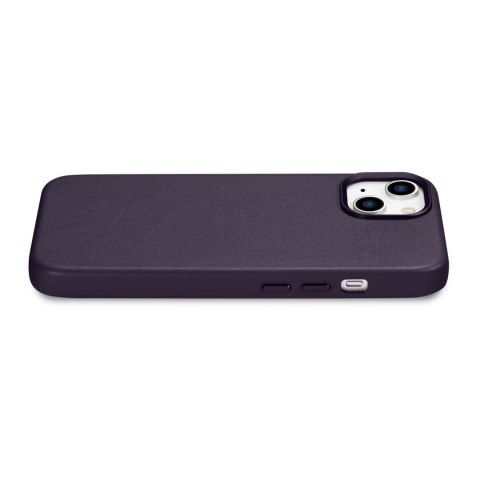 ICarer Case Leather pokrowiec etui z naturalnej skóry do iPhone 14 ciemnofioletowy (WMI14220705-DP) (kompatybilne z MagSafe) ICarer Case Leather pokrowiec etui z naturalnej skóry do iPhone 14 ciemnofioletowy (WMI14220705-DP) (kompatybilne z MagSafe)