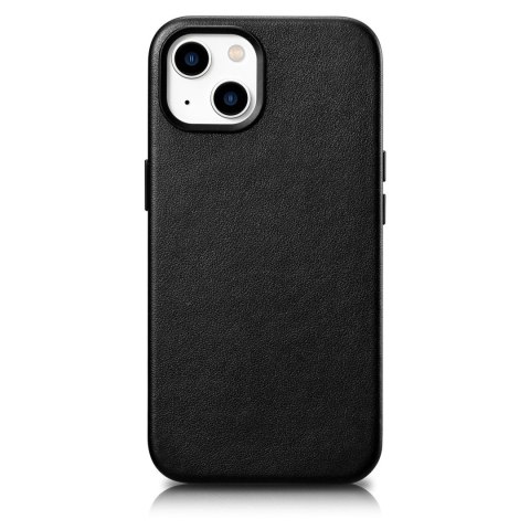 ICarer Case Leather pokrowiec etui z naturalnej skóry do iPhone 14 czarny (WMI14220705-BK) (kompatybilne z MagSafe) ICarer Case Leather pokrowiec etui z naturalnej skóry do iPhone 14 czarny (WMI14220705-BK) (kompatybilne z MagSafe)