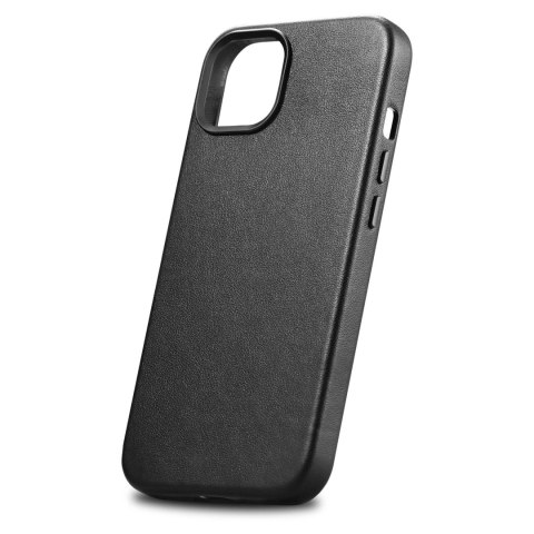 ICarer Case Leather pokrowiec etui z naturalnej skóry do iPhone 14 czarny (WMI14220705-BK) (kompatybilne z MagSafe) ICarer Case Leather pokrowiec etui z naturalnej skóry do iPhone 14 czarny (WMI14220705-BK) (kompatybilne z MagSafe)