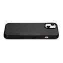 ICarer Case Leather pokrowiec etui z naturalnej skóry do iPhone 14 czarny (WMI14220705-BK) (kompatybilne z MagSafe)