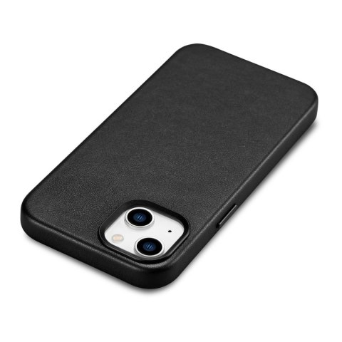 ICarer Case Leather pokrowiec etui z naturalnej skóry do iPhone 14 czarny (WMI14220705-BK) (kompatybilne z MagSafe) ICarer Case Leather pokrowiec etui z naturalnej skóry do iPhone 14 czarny (WMI14220705-BK) (kompatybilne z MagSafe)